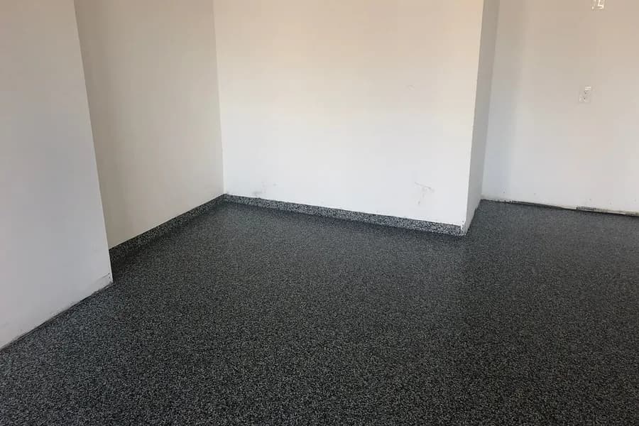 Charcoal flake · two-car garage
